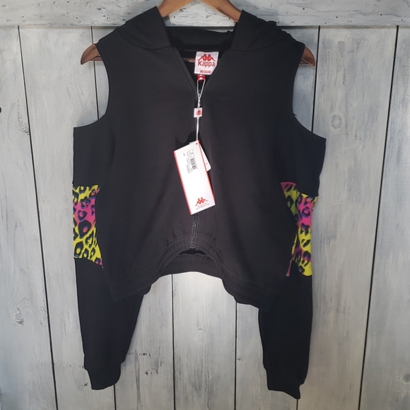 Kappa Tops - Kappa Authentic Delia Graphik 2 Zip Cheetah Jacket Size Medium NWT